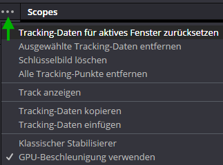 Tracking.Optionen