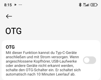OTG Funktion