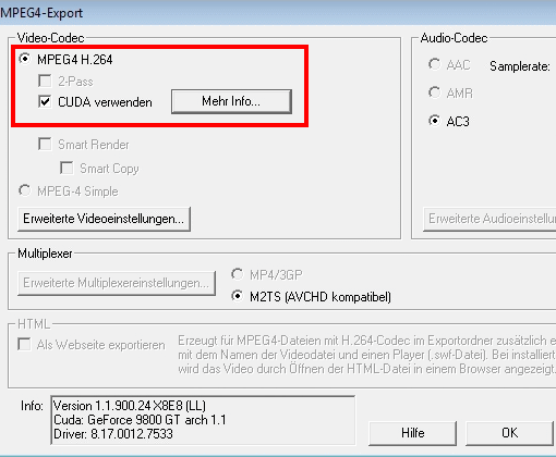 activate mpeg 4 encoding decoding